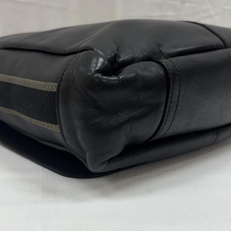 コーチ COACH ショルダーバッグ ショルダーバッグ F70555 ヘリテージ ウェブ レザー マップ バッグ ショルダー クロスボディ - 黒 / ブラック / black メンズ USED 古着 中古 50168880