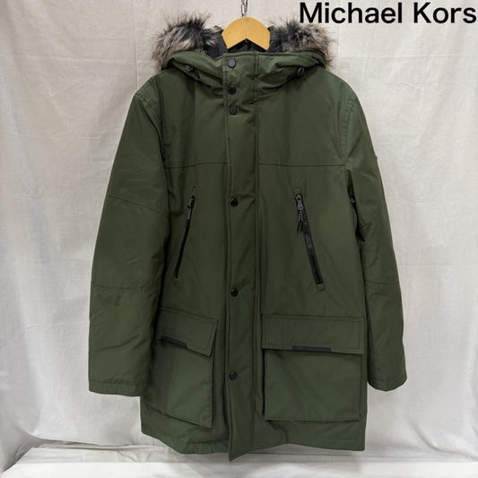 マイケルコース MICHAEL KORS ジャケット、上着 ジャンパー、ブルゾン Benson Faux Fur Trim Woven Parka MC27350 中綿 コート S 無地 カーキ / カーキ / khaki メンズ USED 古着 中古 50168881