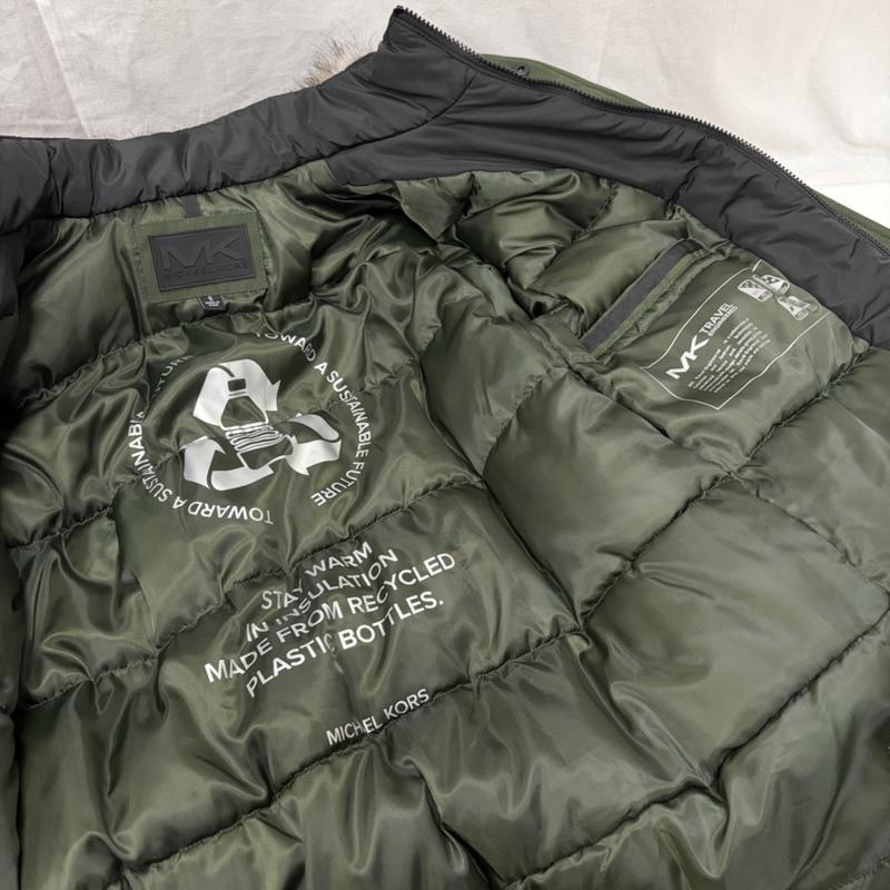 マイケルコース MICHAEL KORS ジャケット、上着 ジャンパー、ブルゾン Benson Faux Fur Trim Woven Parka MC27350 中綿 コート S 無地 カーキ / カーキ / khaki メンズ USED 古着 中古 50168881