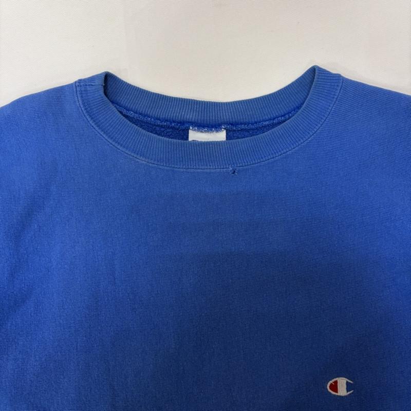 チャンピオン Champion トレーナー 長袖 90s Reverse Weave リバースウィーブ 目あり スウェット L ロゴ、文字 青 / ブルー / blue メンズ USED 古着 中古 50168882