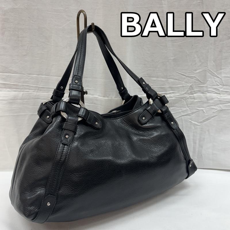 バリー BALLY ハンドバッグ ハンドバッグ シボ革 レザー ハンド バッグ フリンジチャーム - 黒 / ブラック / black レディース USED 古着 中古 50168883