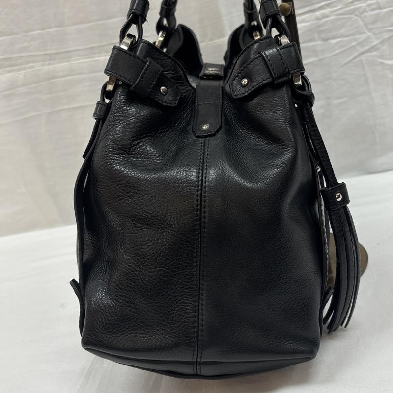バリー BALLY ハンドバッグ ハンドバッグ シボ革 レザー ハンド バッグ フリンジチャーム - 黒 / ブラック / black レディース USED 古着 中古 50168883