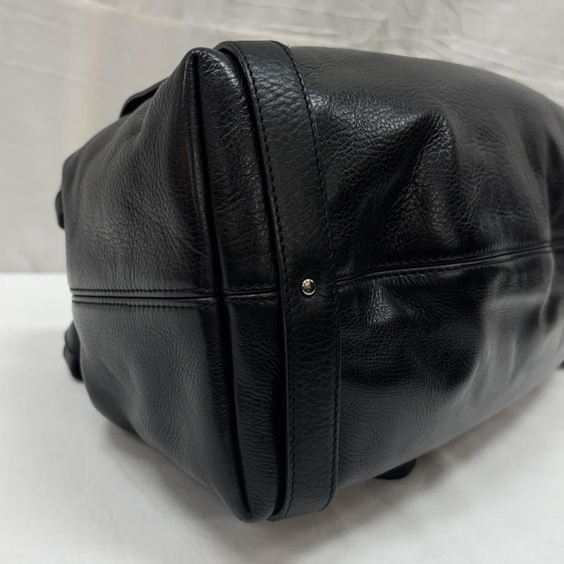 バリー BALLY ハンドバッグ ハンドバッグ シボ革 レザー ハンド バッグ フリンジチャーム - 黒 / ブラック / black レディース USED 古着 中古 50168883