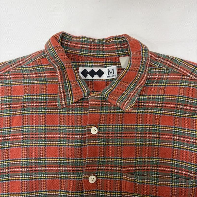 グッドイナフ GOODENOUGH シャツ、ブラウス 長袖 90s FINESSE ネルシャツ 初期 M チェック 赤 / レッド / red メンズ USED 古着 中古 50168884