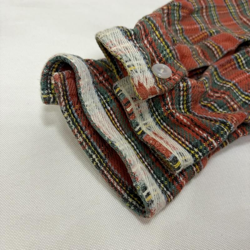 グッドイナフ GOODENOUGH シャツ、ブラウス 長袖 90s FINESSE ネルシャツ 初期 M チェック 赤 / レッド / red メンズ USED 古着 中古 50168884