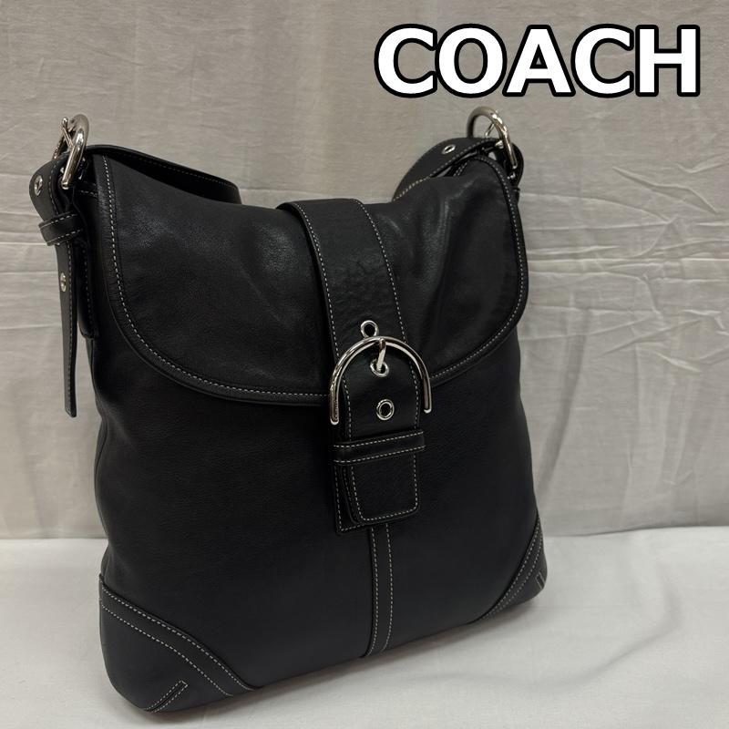 コーチ COACH ショルダーバッグ ショルダーバッグ 9481 SOHO ソーホー レザー ショルダー バッグ - 黒 / ブラック / black レディース USED 古着 中古 50168886