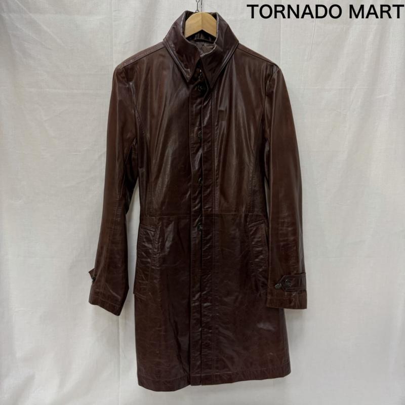 トルネードマート TORNADO MART ジャケット、上着 レザージャケット TLE-9509 牛革 バッファロー レザー コート L 無地 茶 / ブラウン / brown メンズ USED 古着 中古 50168887