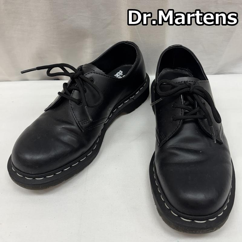 ドクターマーチン Dr.Martens 革靴 革靴 24757 1461 ホワイトステッチ 3ホール レザー シューズ UK：8 黒 / ブラック / black メンズ USED 古着 中古 50168894