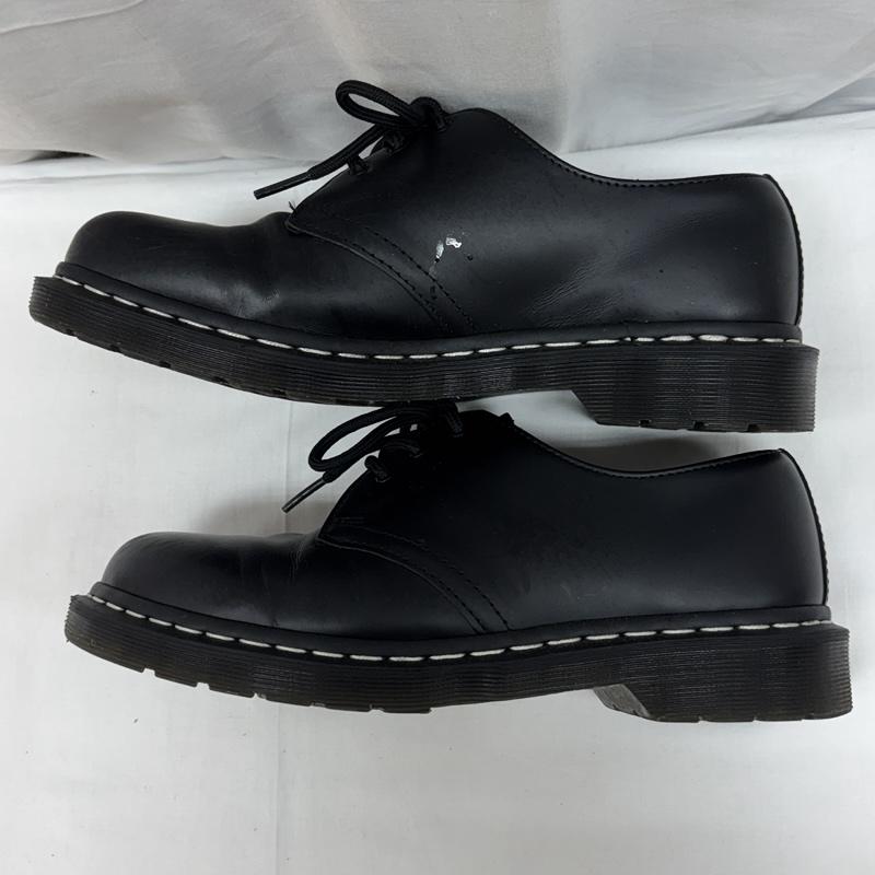 ドクターマーチン Dr.Martens 革靴 革靴 24757 1461 ホワイトステッチ 3ホール レザー シューズ UK：8 黒 / ブラック / black メンズ USED 古着 中古 50168894