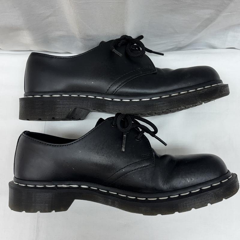 ドクターマーチン Dr.Martens 革靴 革靴 24757 1461 ホワイトステッチ 3ホール レザー シューズ UK：8 黒 / ブラック / black メンズ USED 古着 中古 50168894