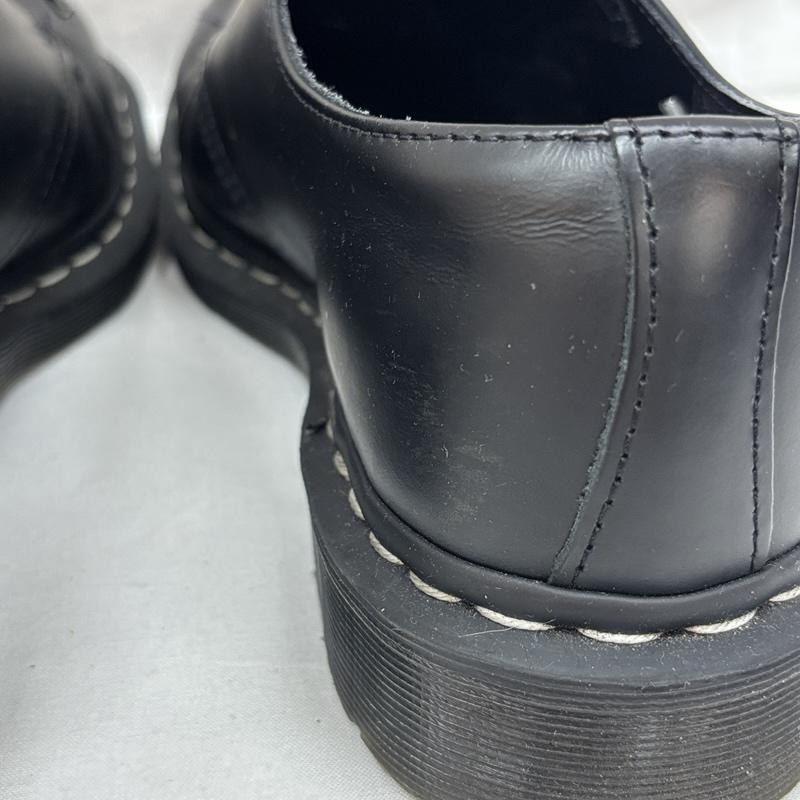 ドクターマーチン Dr.Martens 革靴 革靴 24757 1461 ホワイトステッチ 3ホール レザー シューズ UK：8 黒 / ブラック / black メンズ USED 古着 中古 50168894