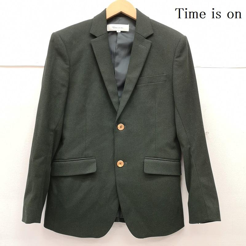 古着 USED ジャケット、上着 ジャケット、ブレザー Time is on 2つボタン シングルブレスト テーラード ジャケット ブレザー 0 緑 / グリーン / green メンズ USED 古着 中古 50168896