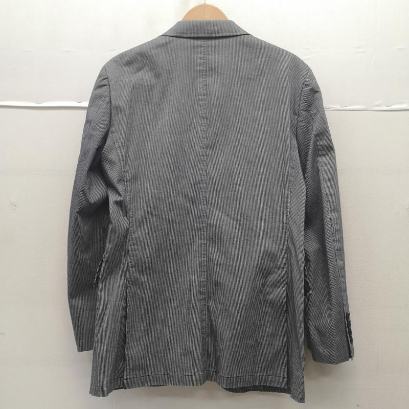 バーバリーブラックレーベル BURBERRY BLACK LABEL ジャケット、上着 ジャケット、ブレザー ノバチェック ストライプ シングルブレスト テーラード ジャケット BME74-406-06 M 灰 / グレー / gray メンズ USED 古着 中古 50168904