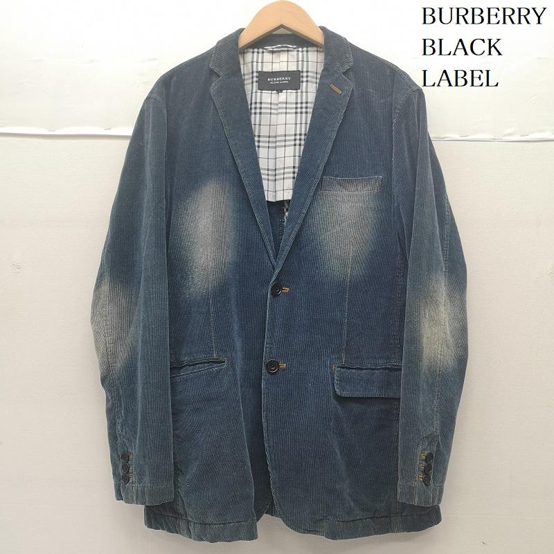 バーバリーブラックレーベル BURBERRY BLACK LABEL ジャケット、上着 ジャケット、ブレザー ノバチェック コーデュロイ フェード テーラード ジャケット BMP33-109-27 L インディゴ / インディゴ / Indigo メンズ USED 古着 中古 50168906