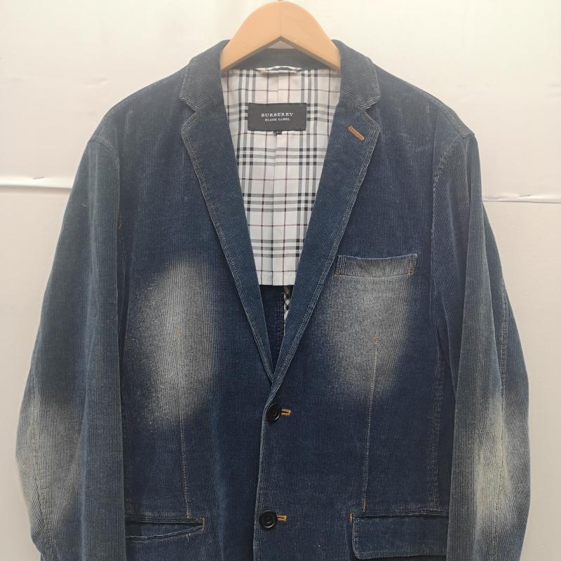 バーバリーブラックレーベル BURBERRY BLACK LABEL ジャケット、上着 ジャケット、ブレザー ノバチェック コーデュロイ フェード テーラード ジャケット BMP33-109-27 L インディゴ / インディゴ / Indigo メンズ USED 古着 中古 50168906