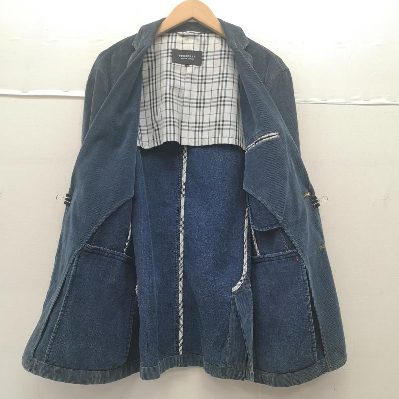 バーバリーブラックレーベル BURBERRY BLACK LABEL ジャケット、上着 ジャケット、ブレザー ノバチェック コーデュロイ フェード テーラード ジャケット BMP33-109-27 L インディゴ / インディゴ / Indigo メンズ USED 古着 中古 50168906