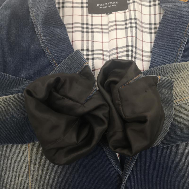 バーバリーブラックレーベル BURBERRY BLACK LABEL ジャケット、上着 ジャケット、ブレザー ノバチェック コーデュロイ フェード テーラード ジャケット BMP33-109-27 L インディゴ / インディゴ / Indigo メンズ USED 古着 中古 50168906