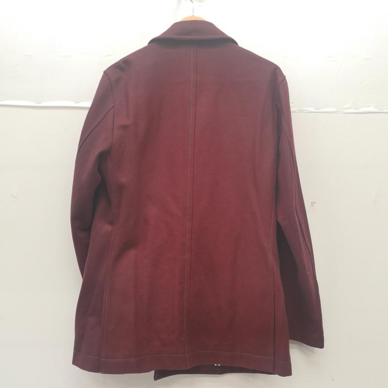 バーバリーブラックレーベル BURBERRY BLACK LABEL コート ピーコート ノバチェック ボタン刻印 ダブルブレスト ピーコート BMP63-517-16 M えんじ / ワインレッド / dark red メンズ USED 古着 中古 50168907