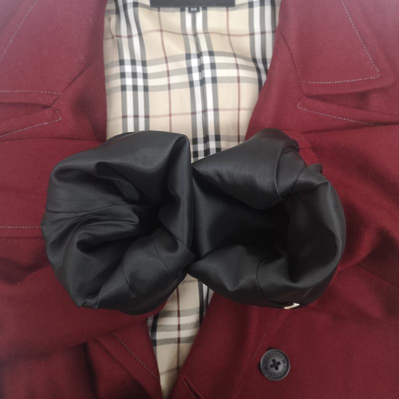 バーバリーブラックレーベル BURBERRY BLACK LABEL コート ピーコート ノバチェック ボタン刻印 ダブルブレスト ピーコート BMP63-517-16 M えんじ / ワインレッド / dark red メンズ USED 古着 中古 50168907
