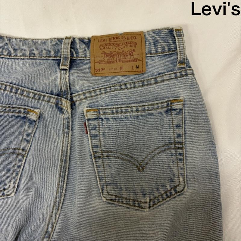 リーバイス Levi s パンツ デニム、ジーンズ 90s 517 ブーツカット デニム パンツ USA製 ノックスビル工場 7号 無地 インディゴ / インディゴ / Indigo レディース USED 古着 中古 50168908