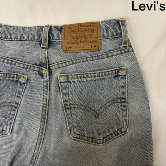リーバイス Levi s パンツ デニム、ジーンズ 90s 517 ブーツカット デニム パンツ USA製 ノックスビル工場 7号 無地 インディゴ / インディゴ / Indigo レディース USED 古着 中古 50168908