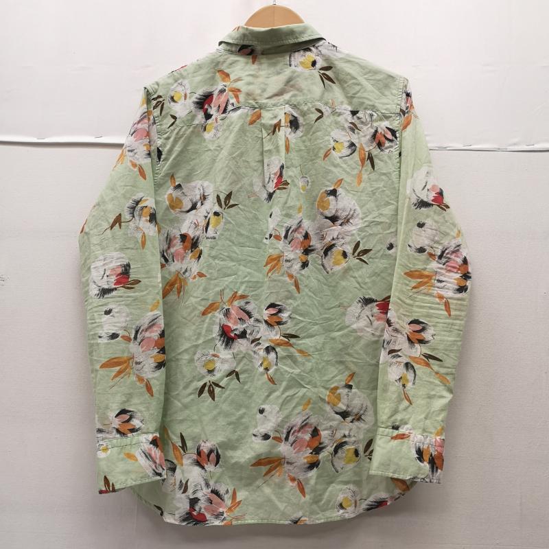 ローレンラルフローレン LAUREN RALPH LAUREN シャツ、ブラウス 長袖 花柄 フラワー コットンローン 長袖 ロングスリーブ シャツ M 黄緑 / イエローグリーン / メンズ USED 古着 中古 50168910