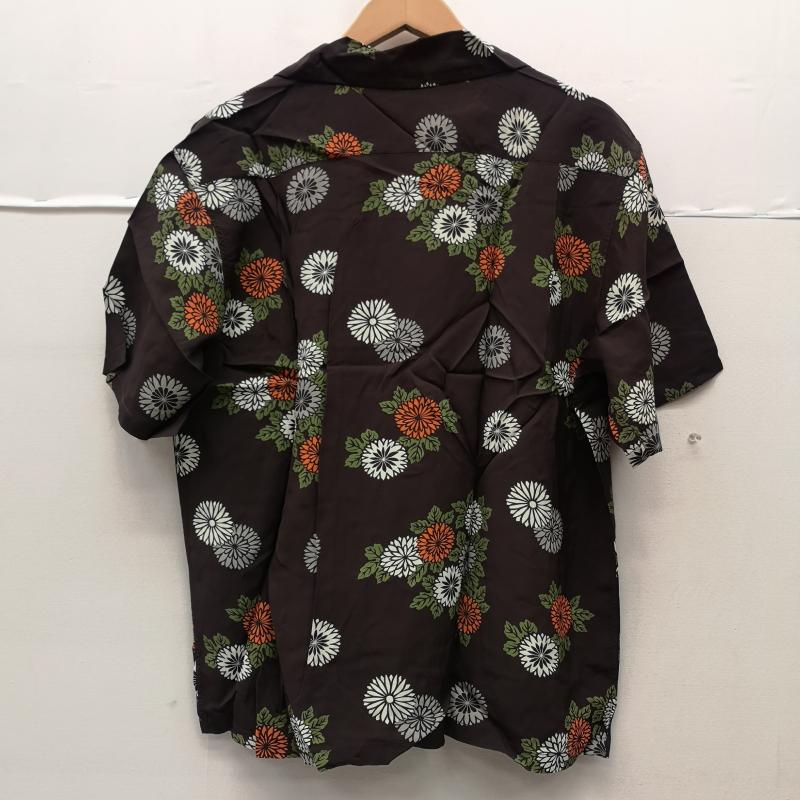 サンサーフ SUN SURF シャツ、ブラウス 半袖 菊 和柄 半袖 レーヨン アロハ シャツ SS3064 M 茶 / ブラウン / brown メンズ USED 古着 中古 50168912