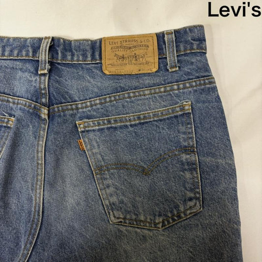 リーバイス Levi s パンツ デニム、ジーンズ 80s 90s 20517-0217 USA製 ウィチタフォールズ工場 オレンジタブ W36/L32 35インチ 無地 インディゴ / インディゴ / Indigo メンズ USED 古着 中古 50168913