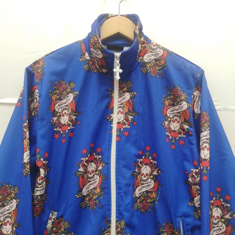 エドハーディー Ed Hardy ジャケット、上着 ジャンパー、ブルゾン スカル 骸骨 クロス 十字架 総柄 ジャージ トラック ジャケット M 青 / ブルー / blue メンズ USED 古着 中古 50168914
