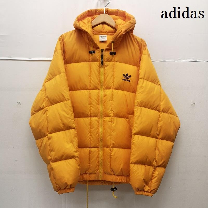 アディダス adidas ジャケット、上着 ダウンジャケット 日本製 トレフォイル 三つ葉 キルティング ダウン ジャケット L マスタード / マスタード / メンズ USED 古着 中古 50168916