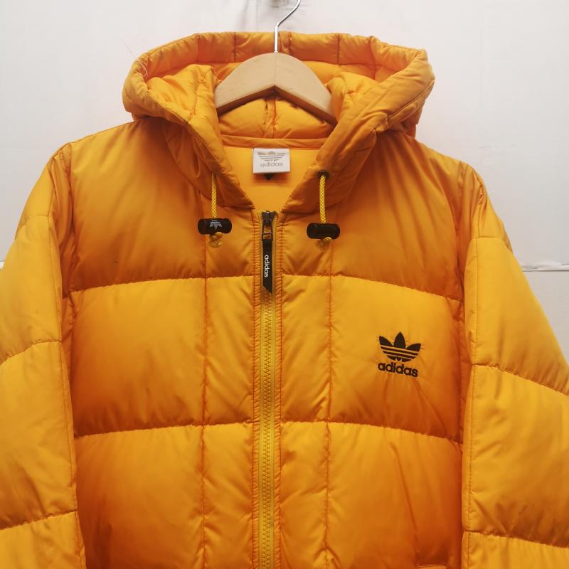 アディダス adidas ジャケット、上着 ダウンジャケット 日本製 トレフォイル 三つ葉 キルティング ダウン ジャケット L マスタード / マスタード / メンズ USED 古着 中古 50168916