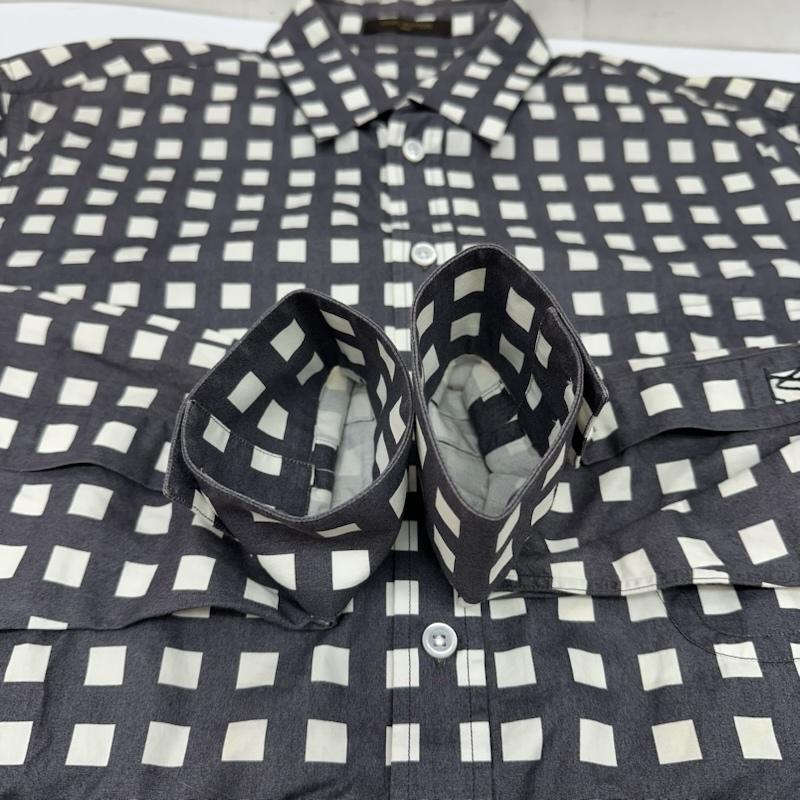 ルイヴィトン LOUIS VUITTON シャツ、ブラウス 長袖 LV ロゴ チェック シャツ RM092M MPSH10BDN M 灰 / グレー / gray X 白 / ホワイト / white メンズ USED 古着 中古 50168922