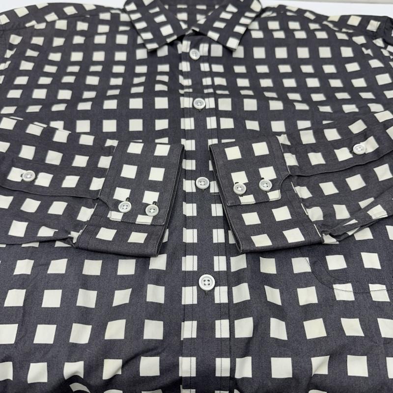 ルイヴィトン LOUIS VUITTON シャツ、ブラウス 長袖 LV ロゴ チェック シャツ RM092M MPSH10BDN M 灰 / グレー / gray X 白 / ホワイト / white メンズ USED 古着 中古 50168922
