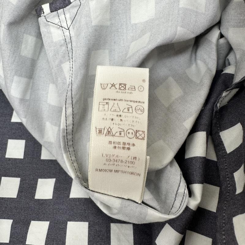 ルイヴィトン LOUIS VUITTON シャツ、ブラウス 長袖 LV ロゴ チェック シャツ RM092M MPSH10BDN M 灰 / グレー / gray X 白 / ホワイト / white メンズ USED 古着 中古 50168922