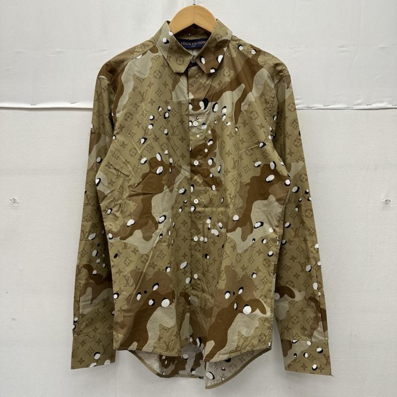 ルイヴィトン LOUIS VUITTON シャツ、ブラウス 長袖 20SS カモ モノグラム DNA オセアン 長袖 シャツ RM201M TKJ HIS07W XS 茶 / ブラウン / brown メンズ USED 古着 中古 50168923