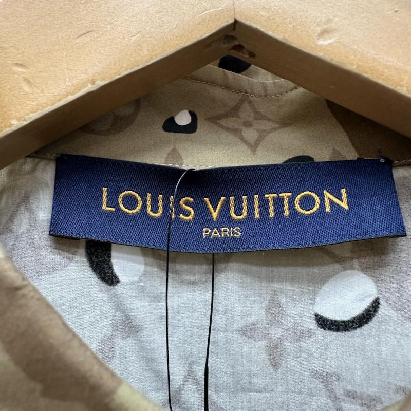ルイヴィトン LOUIS VUITTON シャツ、ブラウス 長袖 20SS カモ モノグラム DNA オセアン 長袖 シャツ RM201M TKJ HIS07W XS 茶 / ブラウン / brown メンズ USED 古着 中古 50168923