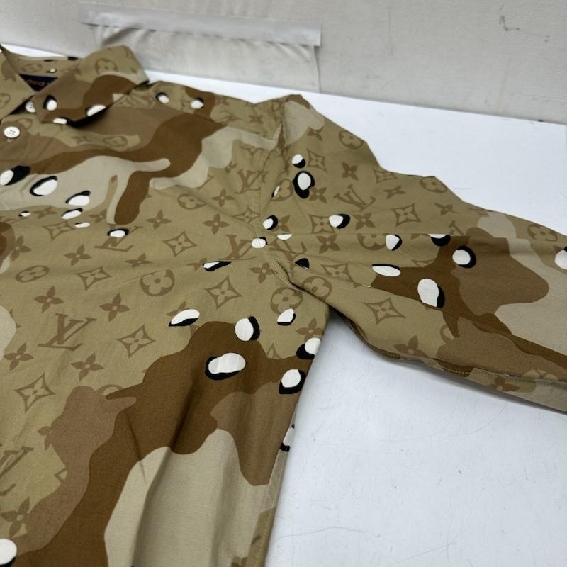 ルイヴィトン LOUIS VUITTON シャツ、ブラウス 長袖 20SS カモ モノグラム DNA オセアン 長袖 シャツ RM201M TKJ HIS07W XS 茶 / ブラウン / brown メンズ USED 古着 中古 50168923