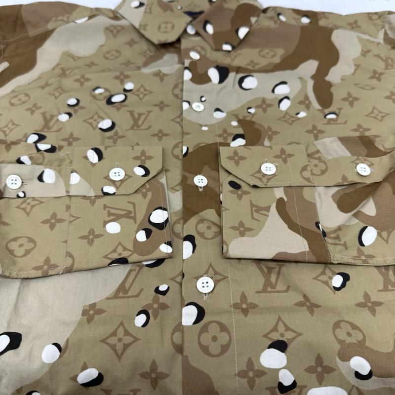 ルイヴィトン LOUIS VUITTON シャツ、ブラウス 長袖 20SS カモ モノグラム DNA オセアン 長袖 シャツ RM201M TKJ HIS07W XS 茶 / ブラウン / brown メンズ USED 古着 中古 50168923