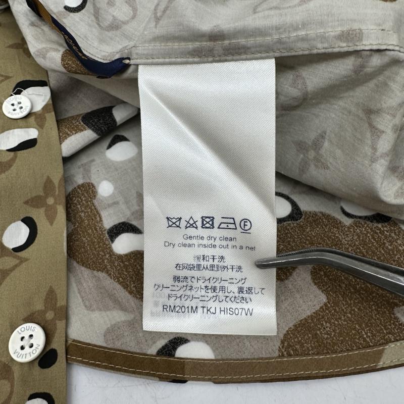 ルイヴィトン LOUIS VUITTON シャツ、ブラウス 長袖 20SS カモ モノグラム DNA オセアン 長袖 シャツ RM201M TKJ HIS07W XS 茶 / ブラウン / brown メンズ USED 古着 中古 50168923