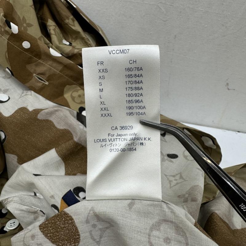 ルイヴィトン LOUIS VUITTON シャツ、ブラウス 長袖 20SS カモ モノグラム DNA オセアン 長袖 シャツ RM201M TKJ HIS07W XS 茶 / ブラウン / brown メンズ USED 古着 中古 50168923