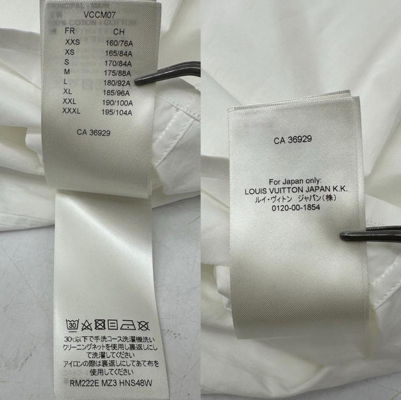 ルイヴィトン LOUIS VUITTON シャツ、ブラウス 半袖 LVSE ボックス シルエット 半袖 シャツ RM222E MZ3 HNS48W L 白 / ホワイト / white メンズ USED 古着 中古 50168924