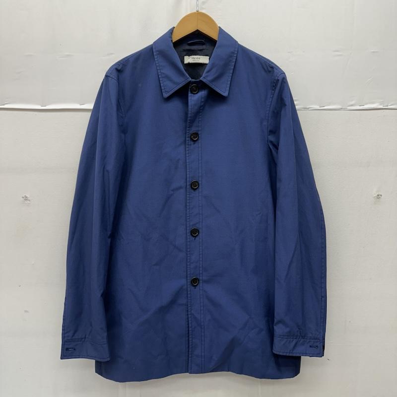 プラダ PRADA コート コート一般 イタリア製 ステンカラー コート 48 青 / ブルー / blue メンズ USED 古着 中古 50168925