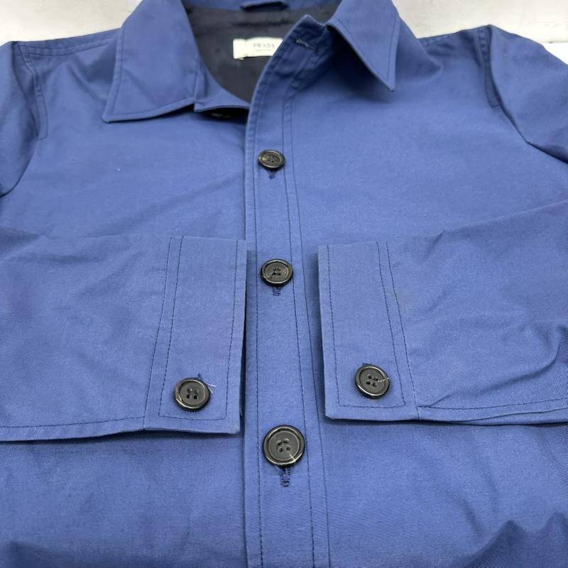 プラダ PRADA コート コート一般 イタリア製 ステンカラー コート 48 青 / ブルー / blue メンズ USED 古着 中古 50168925