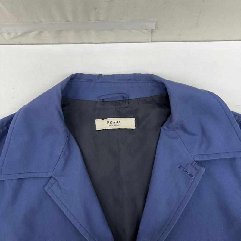 プラダ PRADA コート コート一般 イタリア製 ステンカラー コート 48 青 / ブルー / blue メンズ USED 古着 中古 50168925