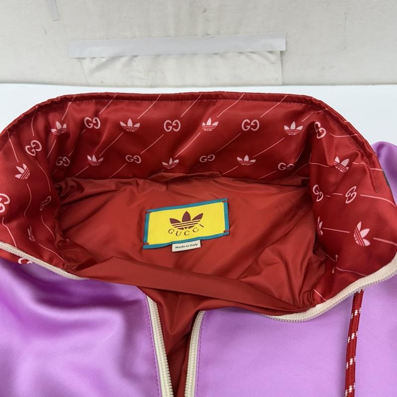 グッチ GUCCI ジャケット、上着 ジャンパー、ブルゾン 22SS adidas アセテート ナイロン アノラック ジャケット 691429 Z8A2G 44 赤 / レッド / red X 桃 / ピンク / pink X 青 / ブルー / blue メンズ USED 古着 中古 50168926