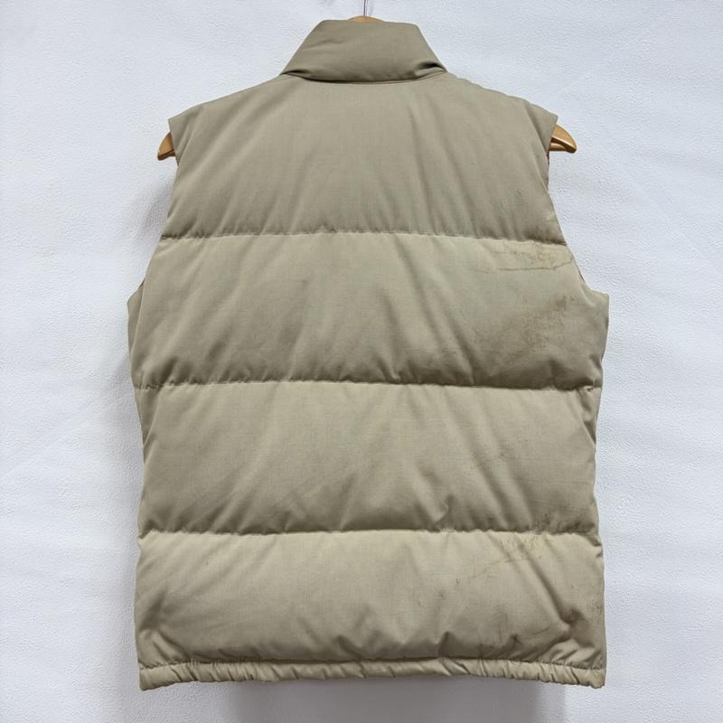 ザノースフェイス THE NORTH FACE ジャケット、上着 ダウンベスト 70s 80s 茶タグ ダウンベスト ヴィンテージ ナイロン フラップポケット スナップボタン S 無地 ベージュ / ベージュ / beige X 橙 / オレンジ / orange メンズ USED 古着 中古 50168928