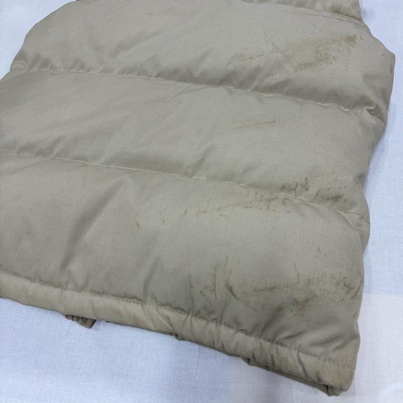 ザノースフェイス THE NORTH FACE ジャケット、上着 ダウンベスト 70s 80s 茶タグ ダウンベスト ヴィンテージ ナイロン フラップポケット スナップボタン S 無地 ベージュ / ベージュ / beige X 橙 / オレンジ / orange メンズ USED 古着 中古 50168928