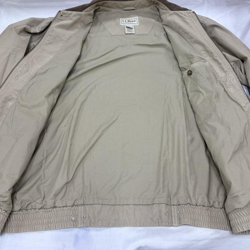 エルエルビーン L.L.Bean ジャケット、上着 ジャンパー、ブルゾン 00s A-2 コットンジャケット スウェードカラー アウトドア ハンティング ブルゾン ワーク ヴィンテージ XL 無地 ベージュ / ベージュ / beige X 茶 / ブラウン / brown メンズ USED 古着 中古 50168929