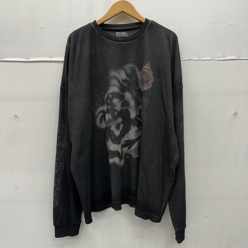 古着 USED Tシャツ 長袖 Travis Scott トラヴィススコット ドラゴン プリント サーマル カットソー ロンT XL 黒 / ブラック / black メンズ USED 古着 中古 50168937