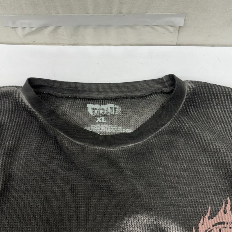 古着 USED Tシャツ 長袖 Travis Scott トラヴィススコット ドラゴン プリント サーマル カットソー ロンT XL 黒 / ブラック / black メンズ USED 古着 中古 50168937